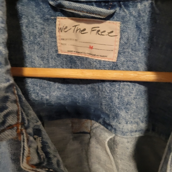 FREE PEOPLE denim jacket size medium new w/o tags - Picture 3 of 5